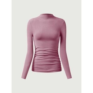 ProWarm Thermal Ruched Sides Tuckable Mockneck Top
French Mauve Size Medium